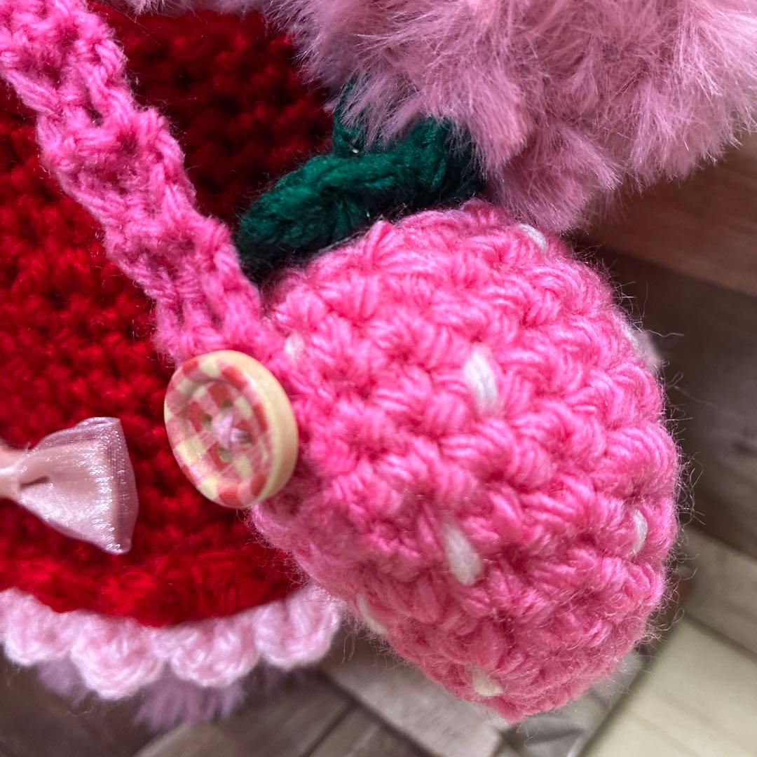 みっちょわん　ウサギさんあみぐるみ