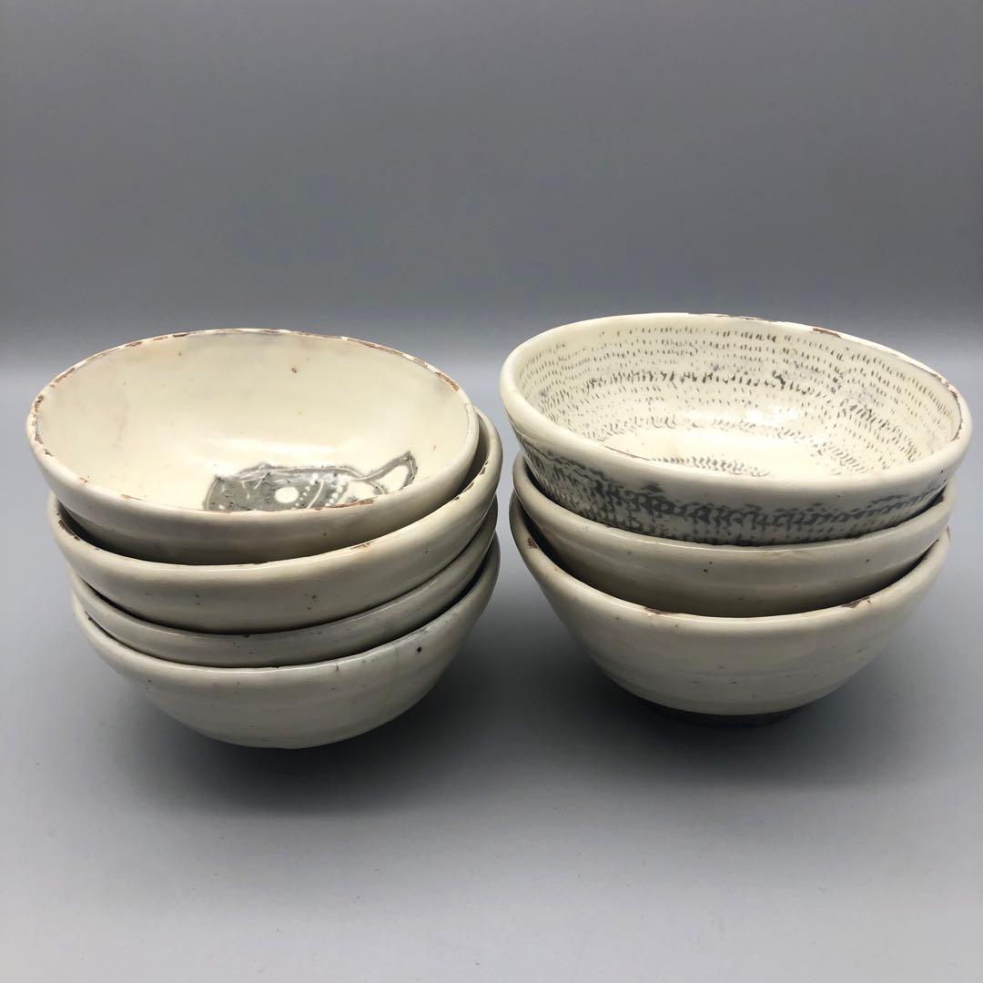 希少芸術家利根山光人作メキシコデザイン陶芸陶器ボウル鉢7点セット世田谷アトリエ