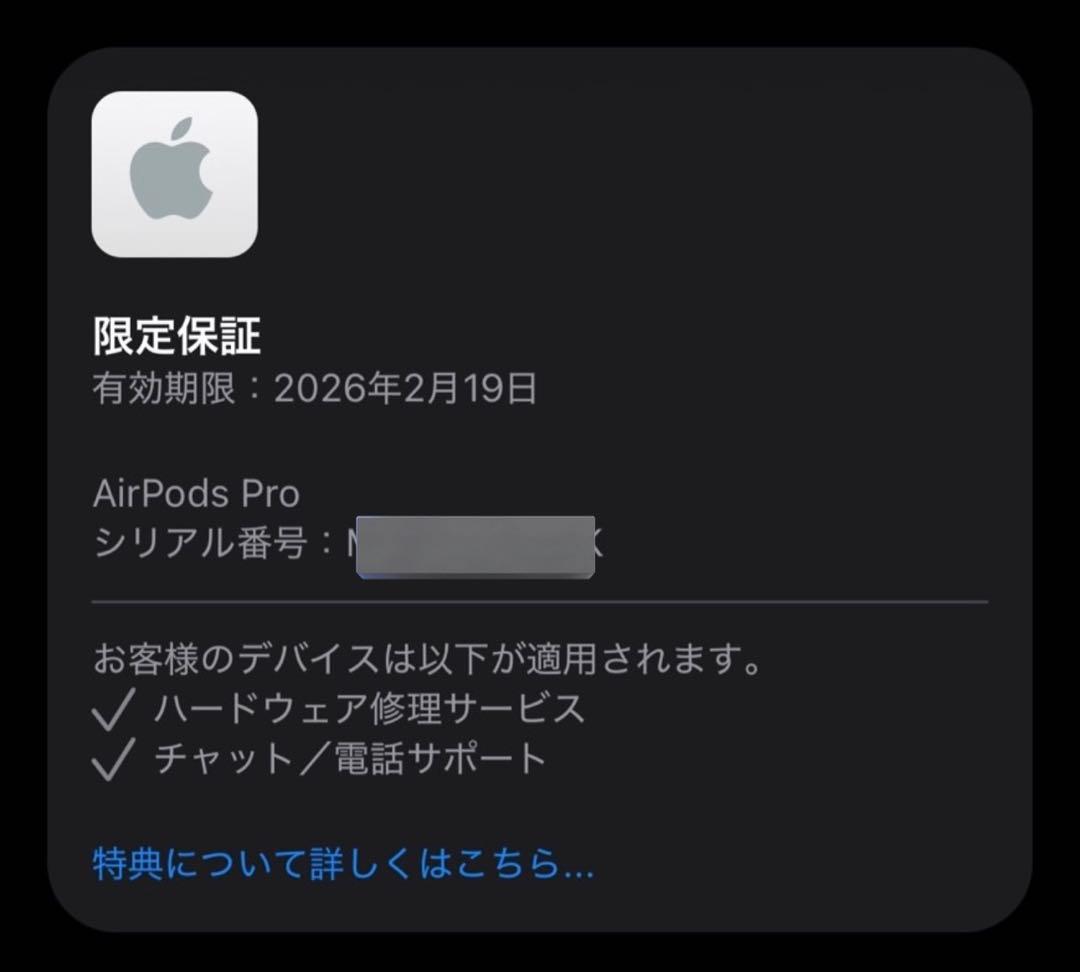 AirPods Pro 2 タイプC 本体 充電ケーブル.保証付き 未使用