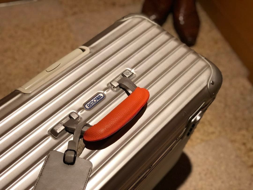 リモワ RIMOWA 専用 革 レザー ハンドル カバー オレンジ 最新版