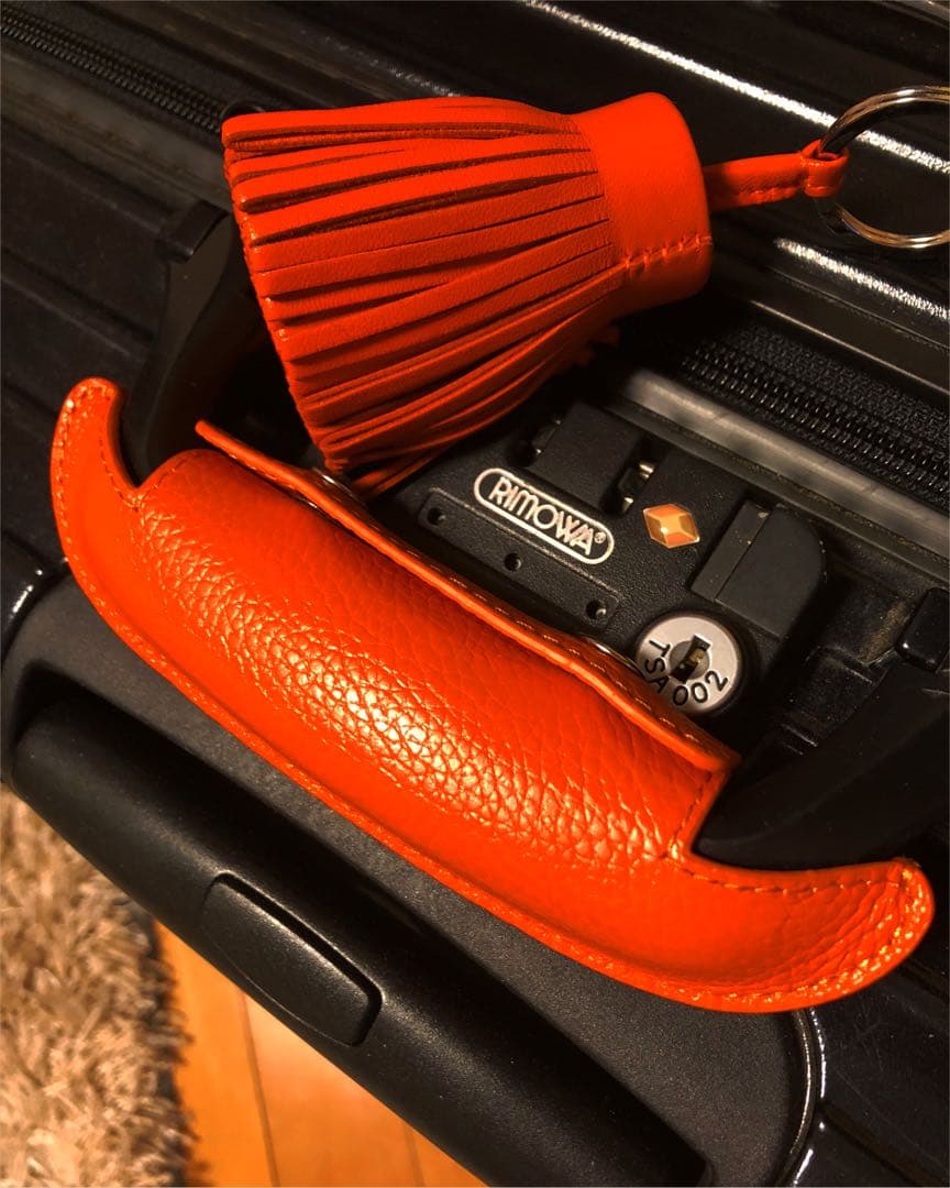 リモワ RIMOWA 専用 革 レザー ハンドル カバー オレンジ 最新版