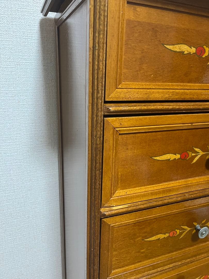 イタリア製 7段チェスト chest 象嵌 タンス アンティーク