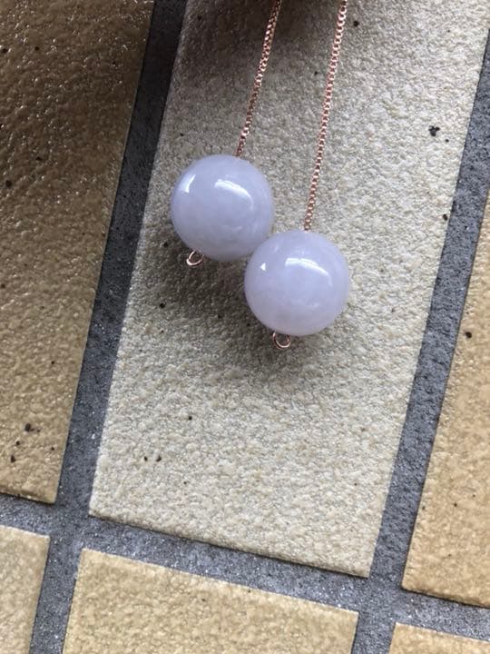 翡翠 桜色 ピアス