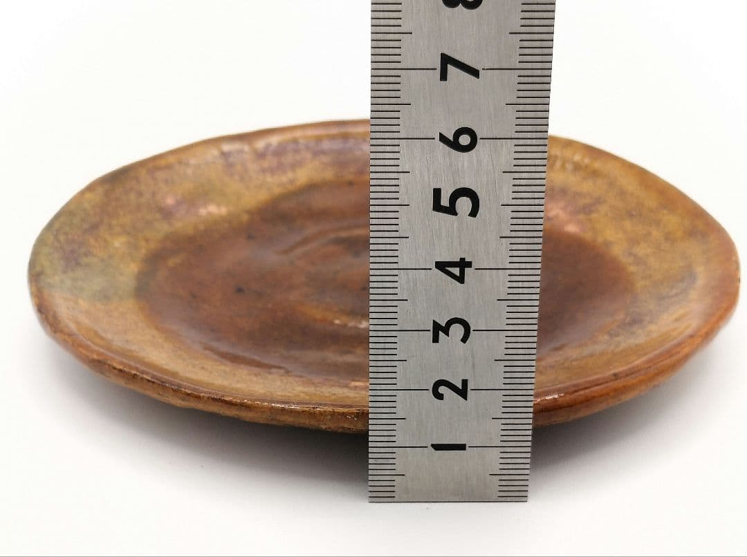 a206　銘々皿　土器皿　９代　大樋　長左衛門　茶道具　茶道　皿　菓子器