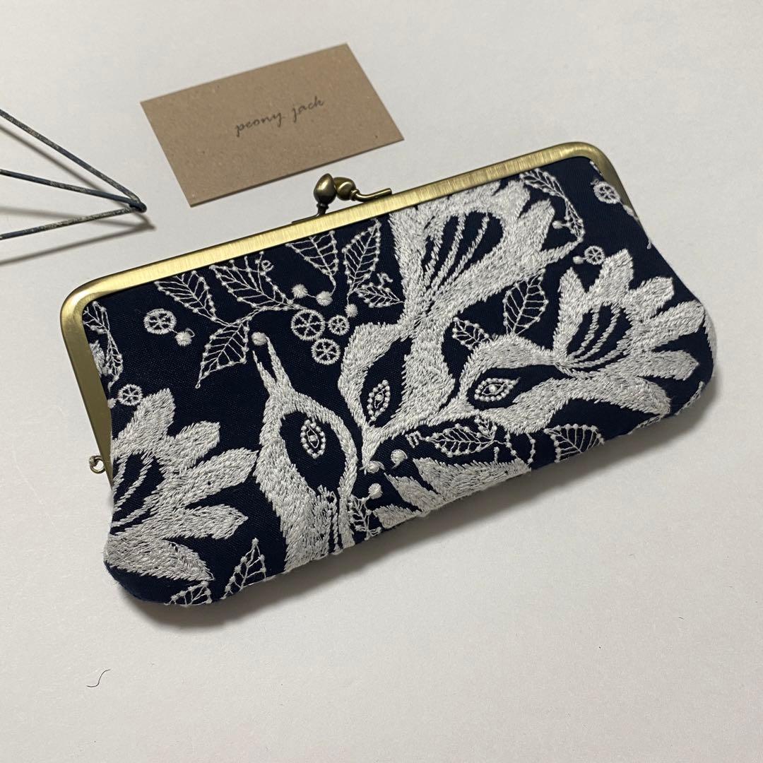 完成品✨ 【横長仕切りがま口】tambourine × 他✨ミナペルホネン