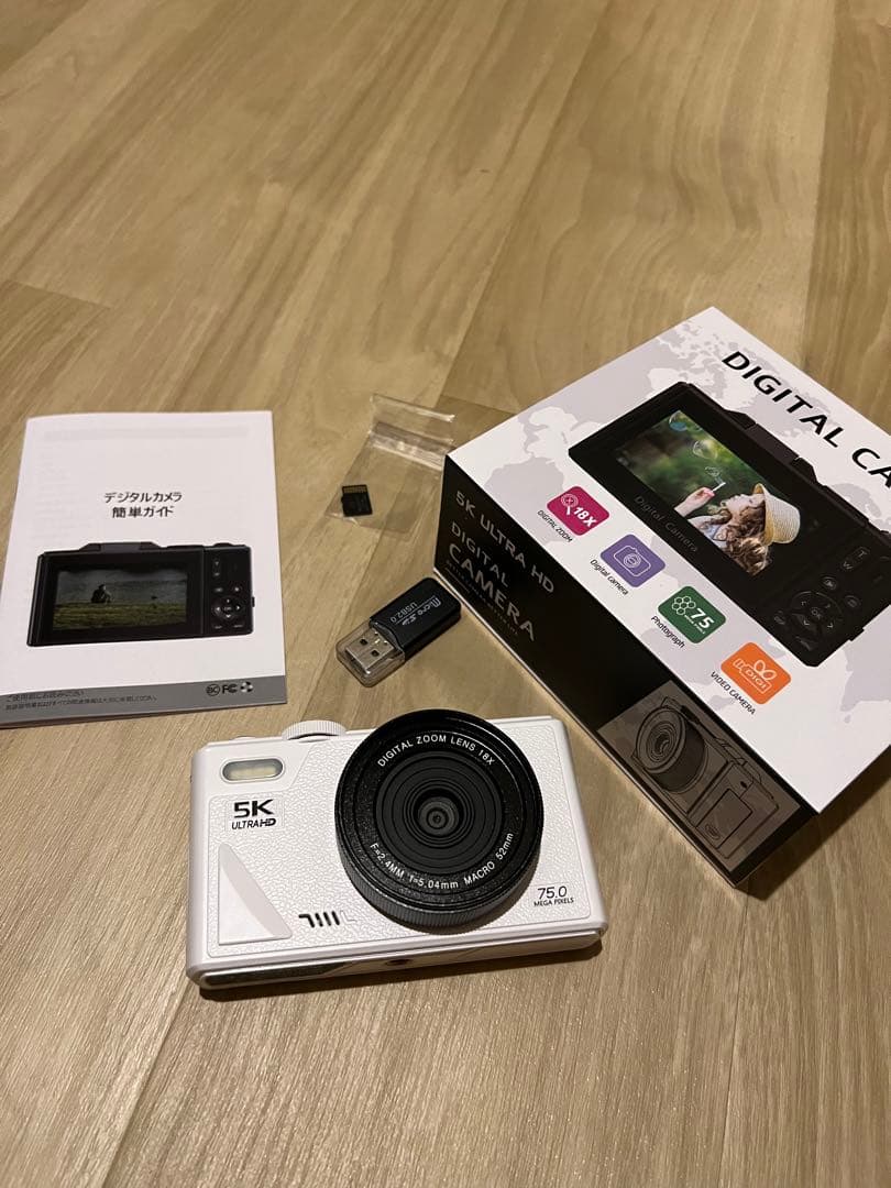 デジタルカメラ 5K 録画 デジタルカメラ 7500万画素 Wi-Fi 18 倍