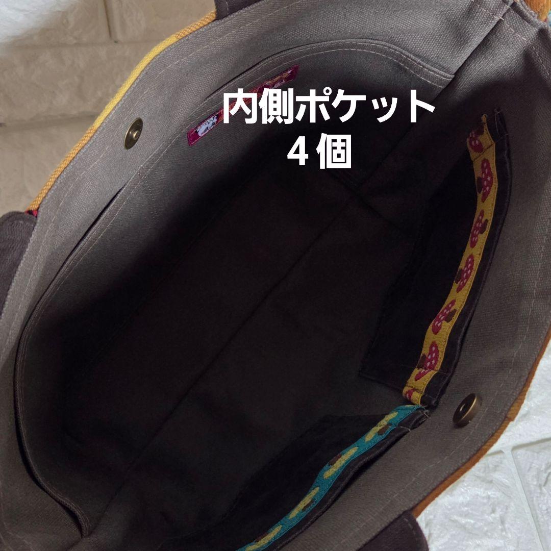 920 デニム＊リメイク＊刺繍＊バッグ＊トートバッグ