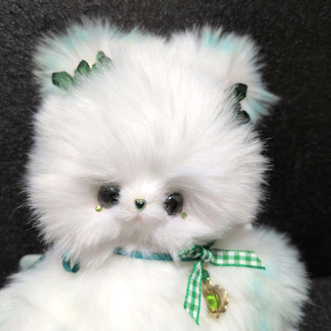 幼獣ちゃん　幻獣　ぬいぐるみ　アートドール　天使　ハンドメイド　グリーン　箱付き