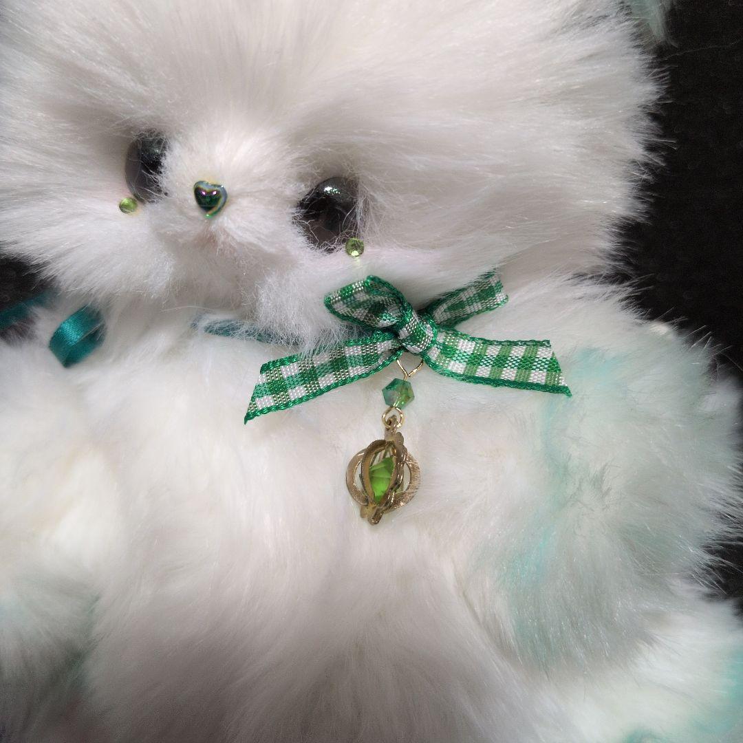 幼獣ちゃん　幻獣　ぬいぐるみ　アートドール　天使　ハンドメイド　グリーン　箱付き