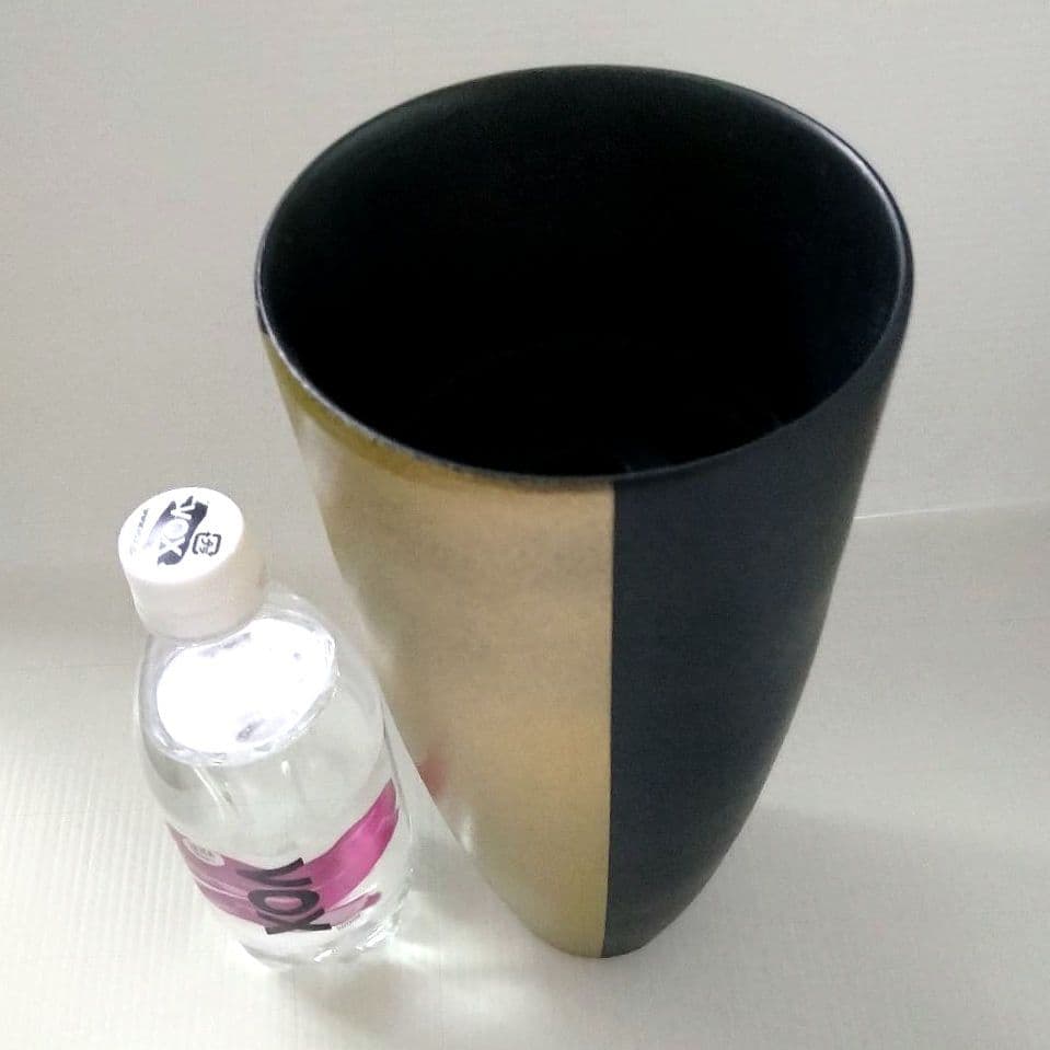 池坊 花器 立花 水盤 黒金 生け花 草月 自由花 ブラック ゴールド