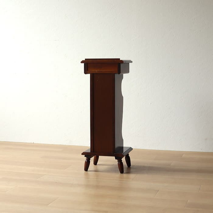 カリモク 電話台 花台 ブナ材 スリム ラック コロニアル