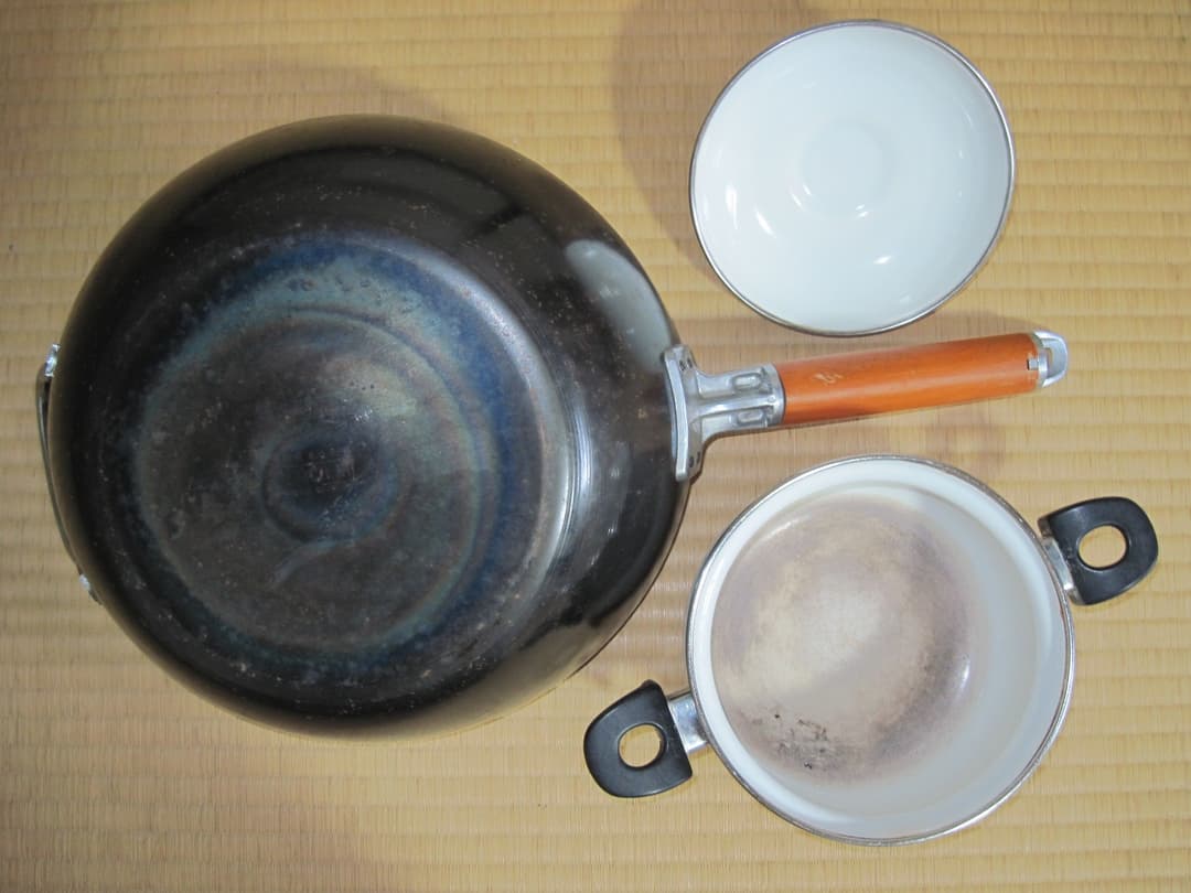 深型フライパン　ホーロー鍋　すきやき鍋2個　セット