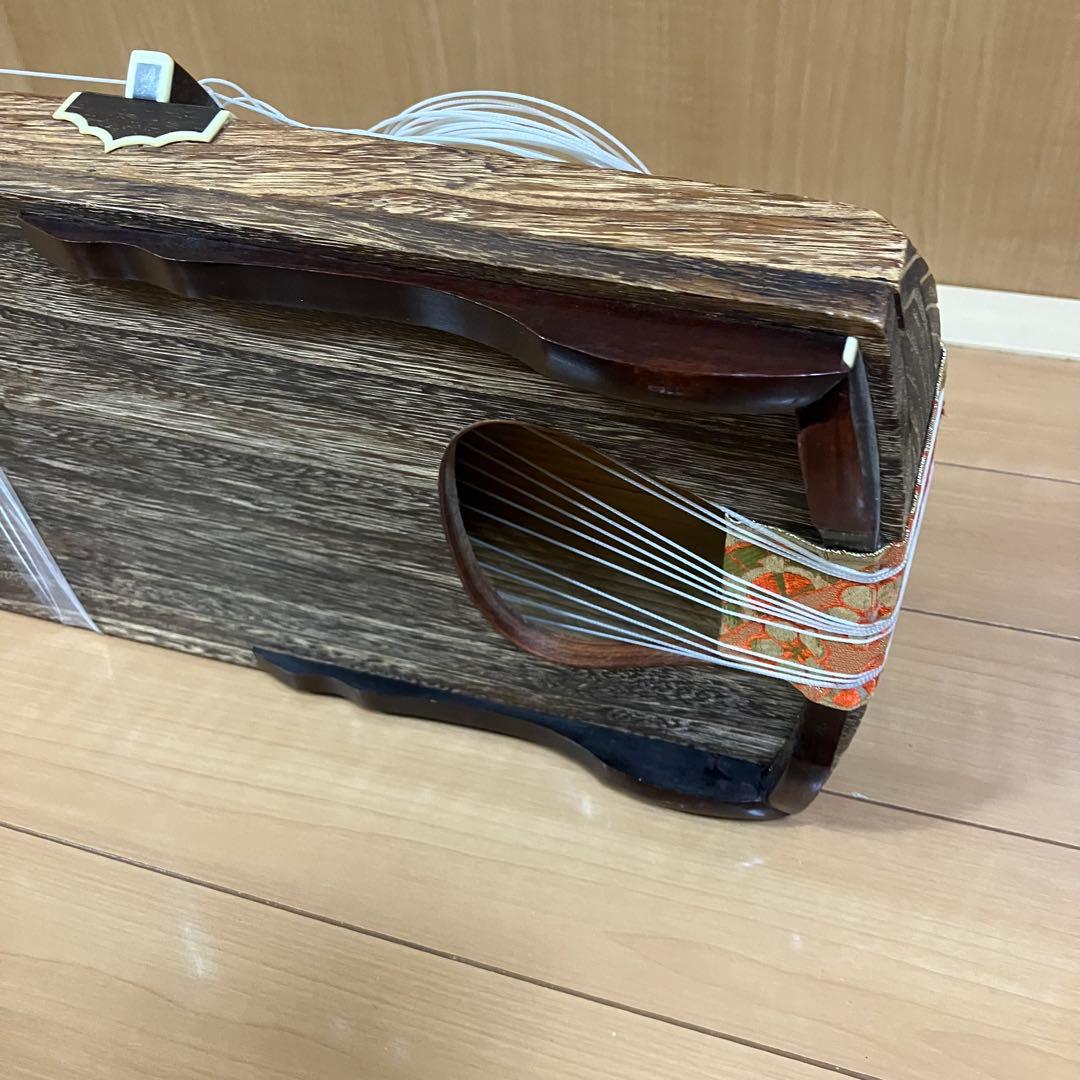 13弦 筝 琴　詩絵あり　すだれ彫り