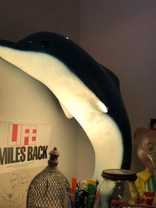 1970年代ヴィンテージ イルカのランプ