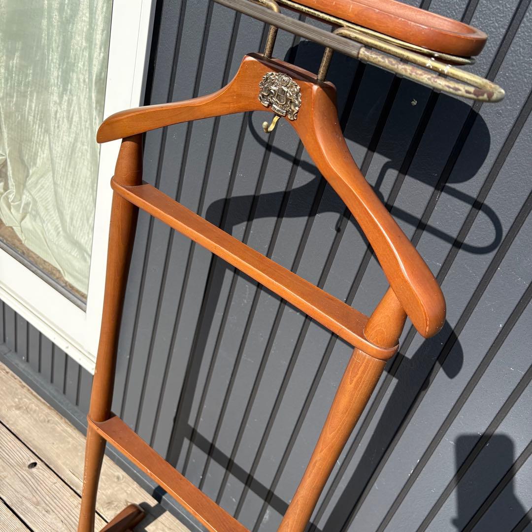 ナジコ スーツハンガー バレットスタンド 木製 昭和レトロ ハンガースタンド