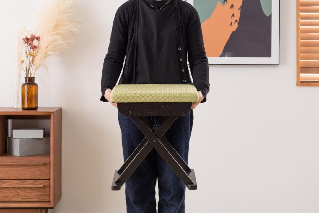 法事 スツール 仏間 仏具 上品 椅子 和室 グリーン BC-115 N01