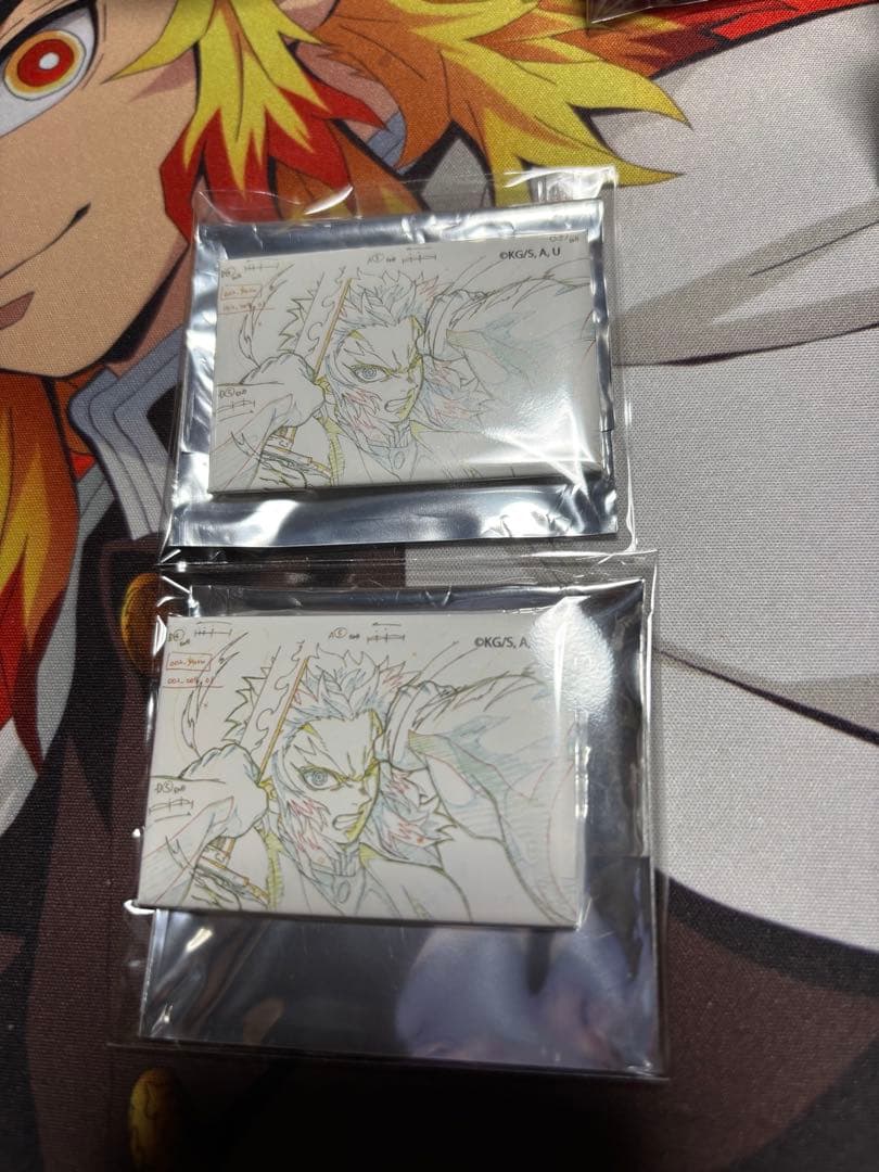 た*ん様 鬼滅　原画　スクエア缶バッジ　煉獄杏寿郎
