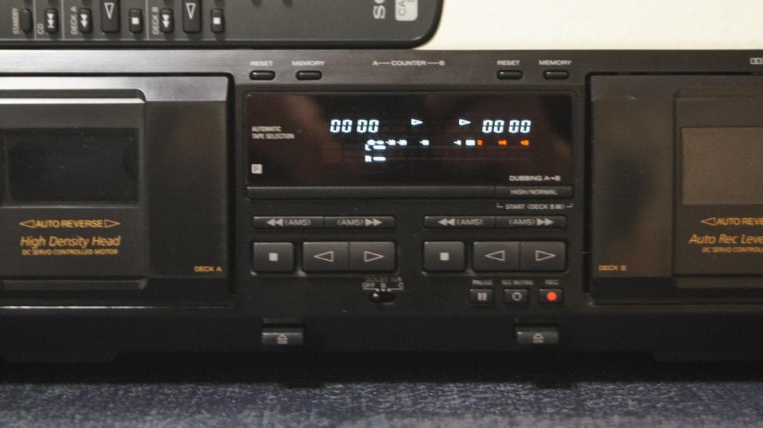 ソニー　カセットデッキ　TC-WE435 リモコン付　整備動作品