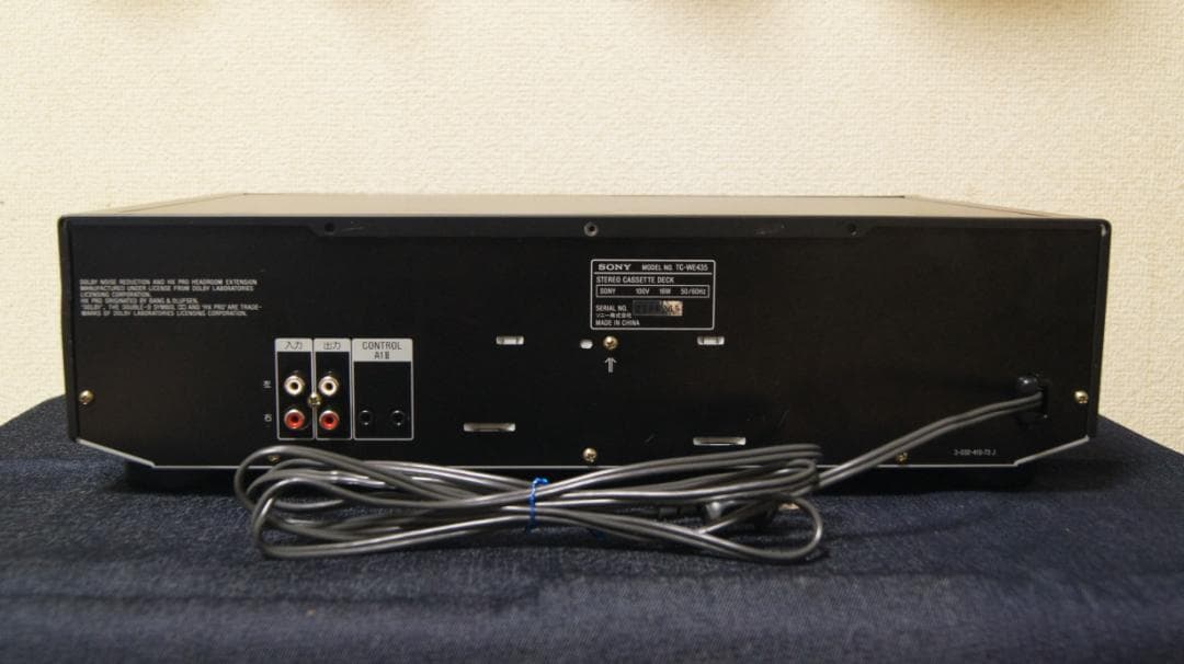 ソニー　カセットデッキ　TC-WE435 リモコン付　整備動作品