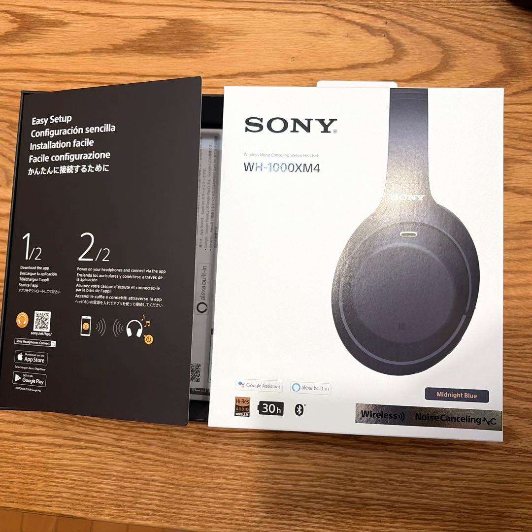 SONY WH-1000XM4 ワイヤレスヘッドホン ミッドナイトブルー