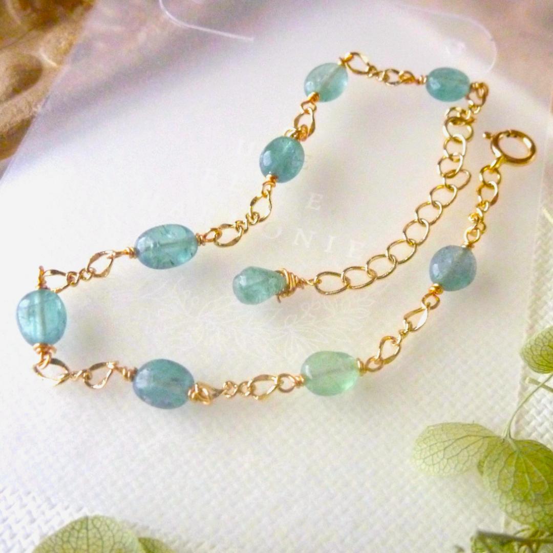 14kgf/希少！天然石コーネルピンのブレスレット★ハンドメイド★