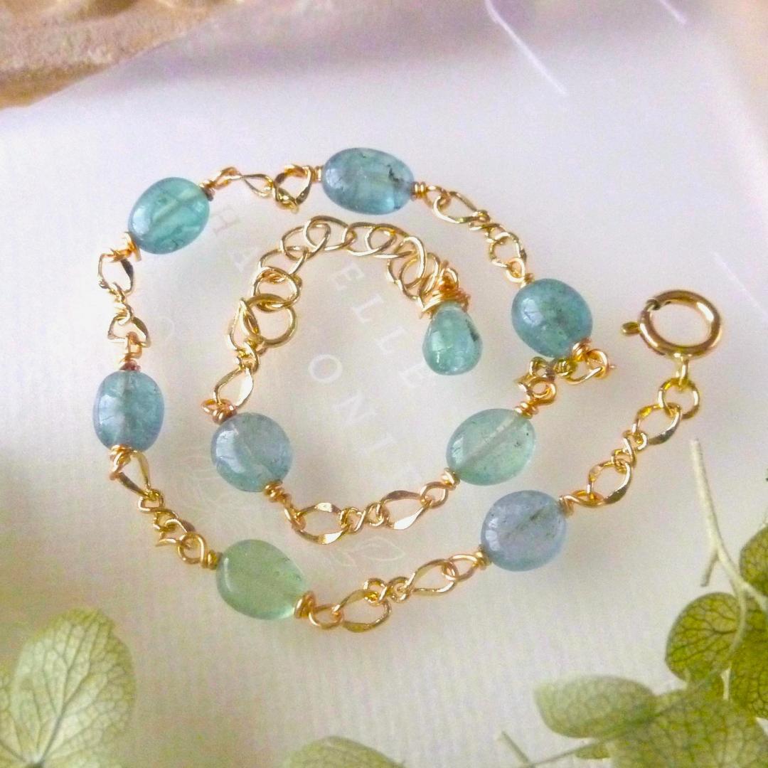 14kgf/希少！天然石コーネルピンのブレスレット★ハンドメイド★