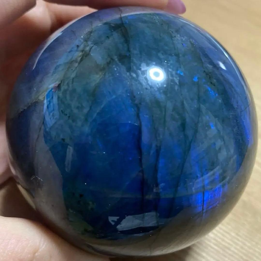 奉仕品　特大7.3㎝‼️ ラブラドライト スフィア