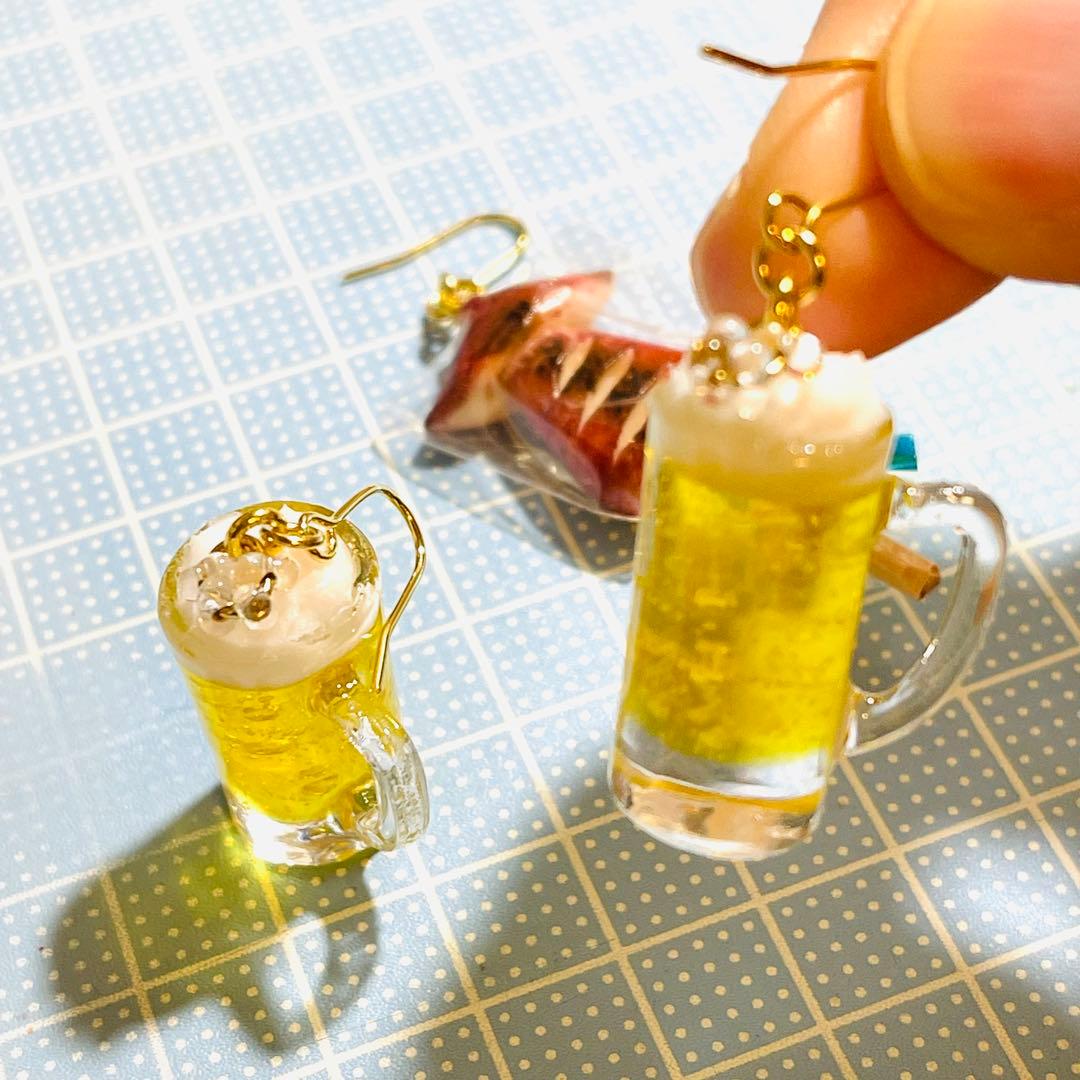 50 DXお祭りバッグチャーム ビールにイカ焼き