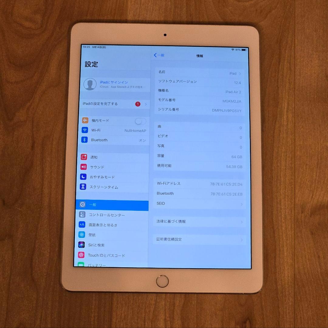 も*ん様 iPad Air 2 シルバー 64GB A1566