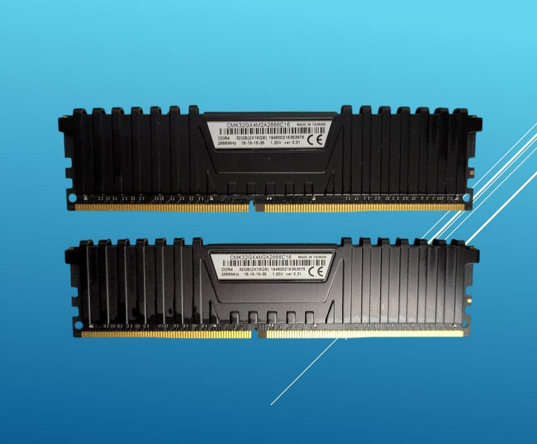 動作確認済み CORSAIR DDR4 32G(16Gx2)/#346