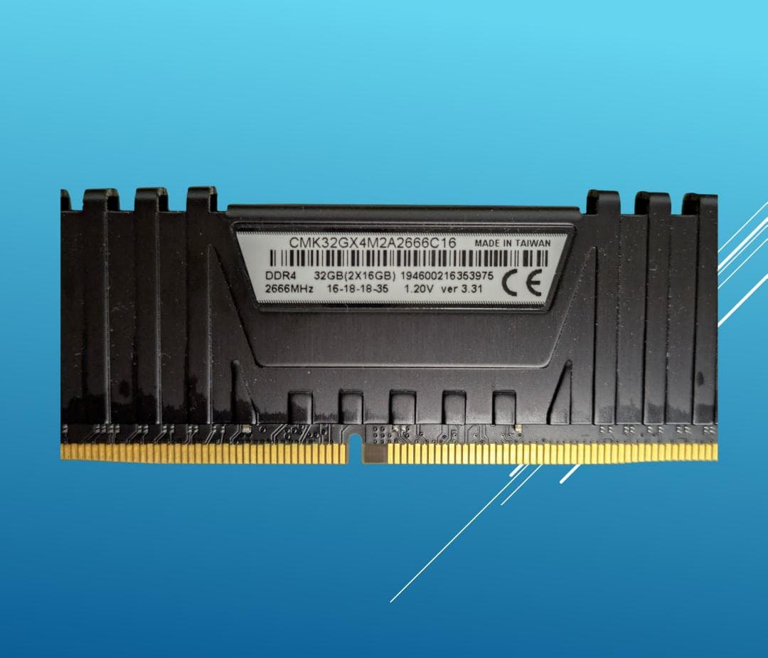 動作確認済み CORSAIR DDR4 32G(16Gx2)/#346
