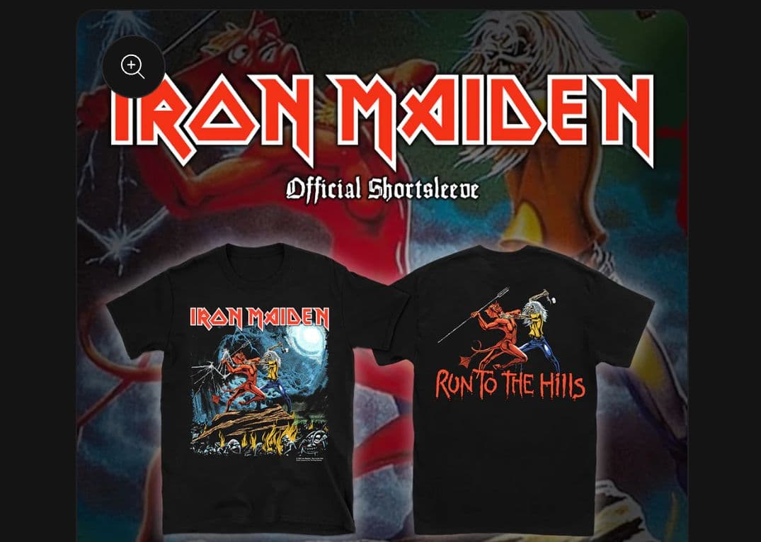 IRON MAIDEN Run To The Hills Tシャツ Mサイズ