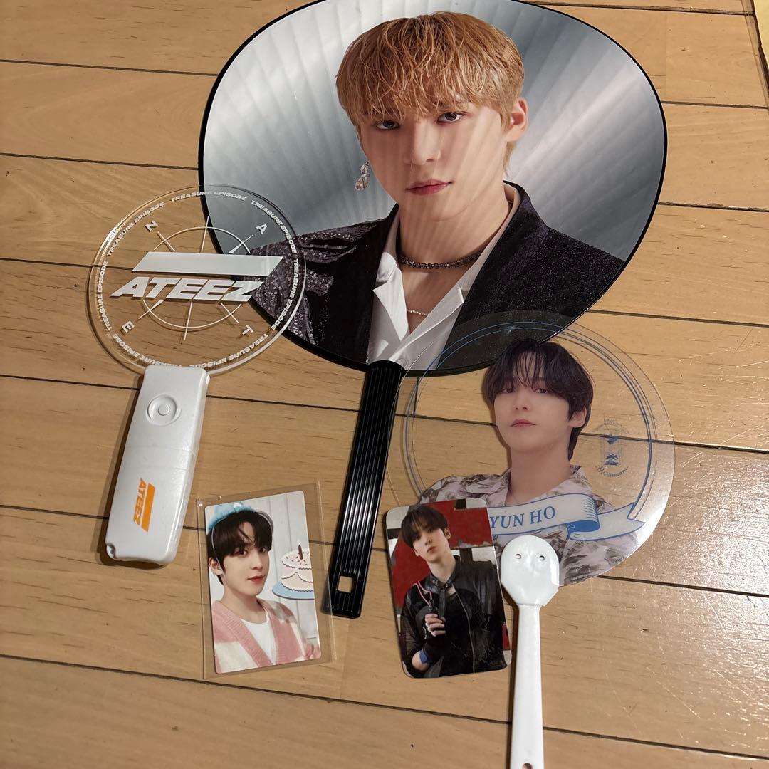 ATEEZ YUN HO うちわ×3 photoカード3枚 計6点セット
