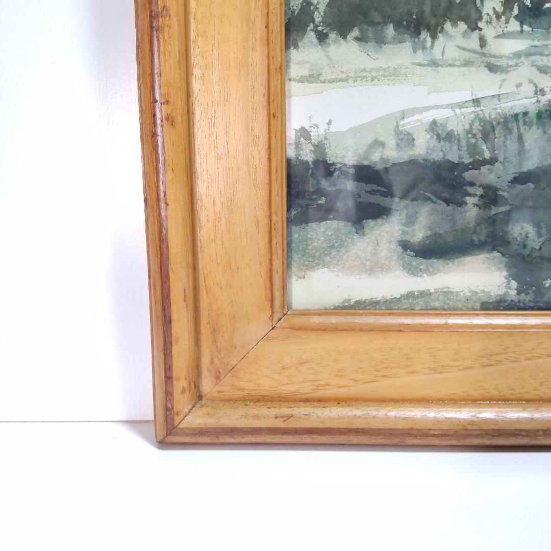 水彩画 風景画 中華人民共和国 画家 婁中國 直筆 額装