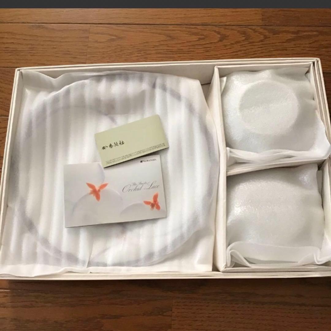 《新品》香蘭社　人気のオーキッドシリーズ　大皿、小皿セット