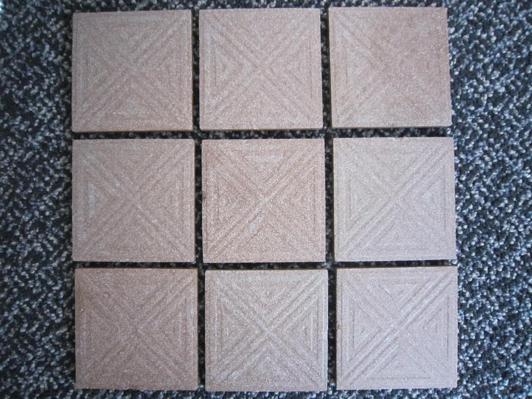 昭和６0年前後　廃盤モザイクタイル 縁回り釉薬花柄 20シートまとめて