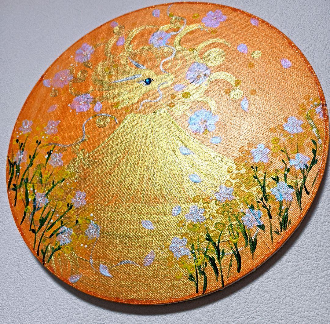 開運絵画　❀太陽の神　導きの　金財絵画❀