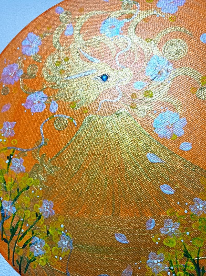 開運絵画　❀太陽の神　導きの　金財絵画❀