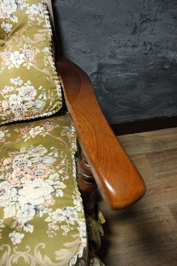 首都圏送無料〜穂高約40万　極上プリーツスカート3人掛け　オリーブグリーン