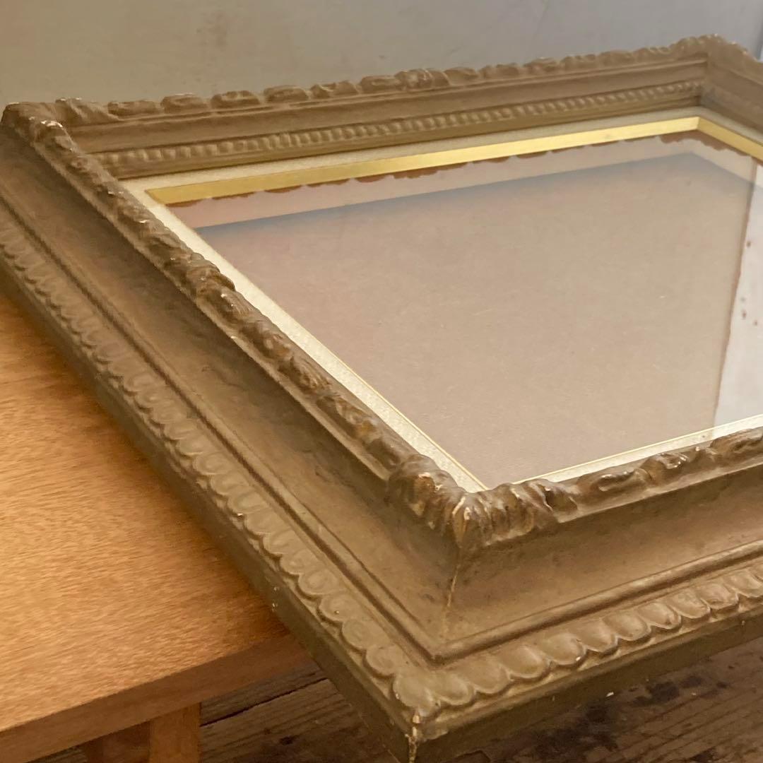 ヴィンテージ アンティーク 額縁 ゴールドフレーム ディスプレイ F6サイズ