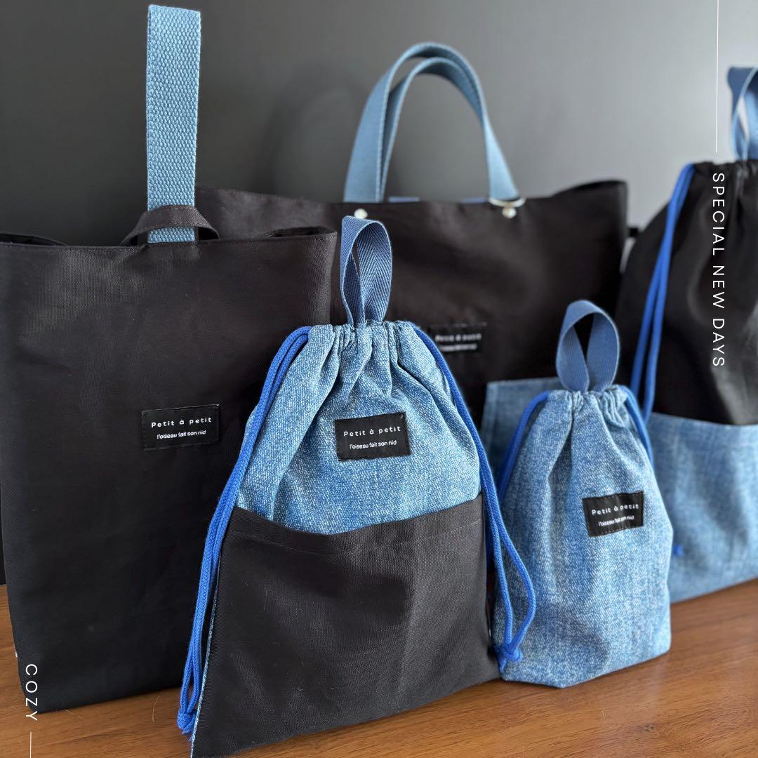 【男の子】　DENIM×BLACK ずっと使えるシンプル5点セット　入園入学