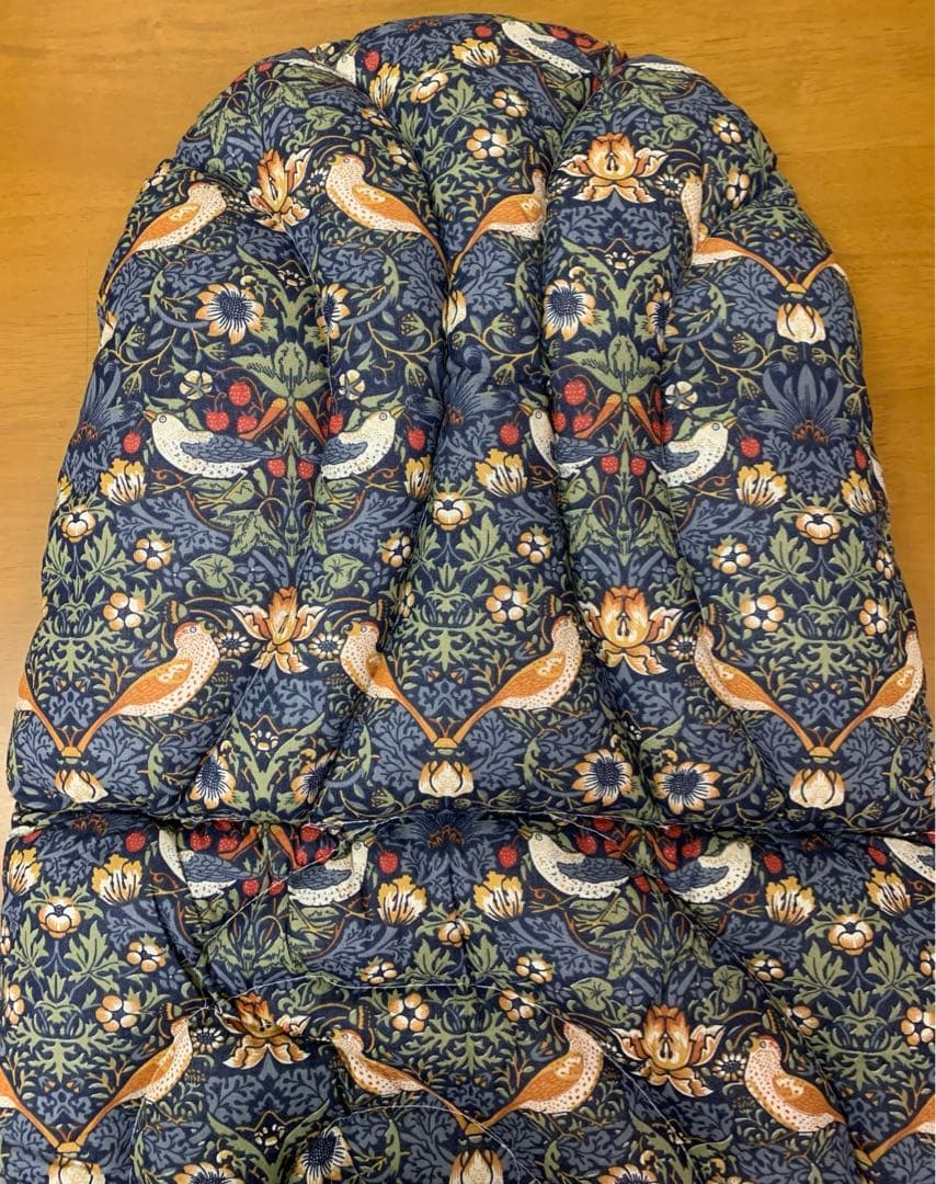 背当て付き椅子シートクッション 2個セット　ネイビー