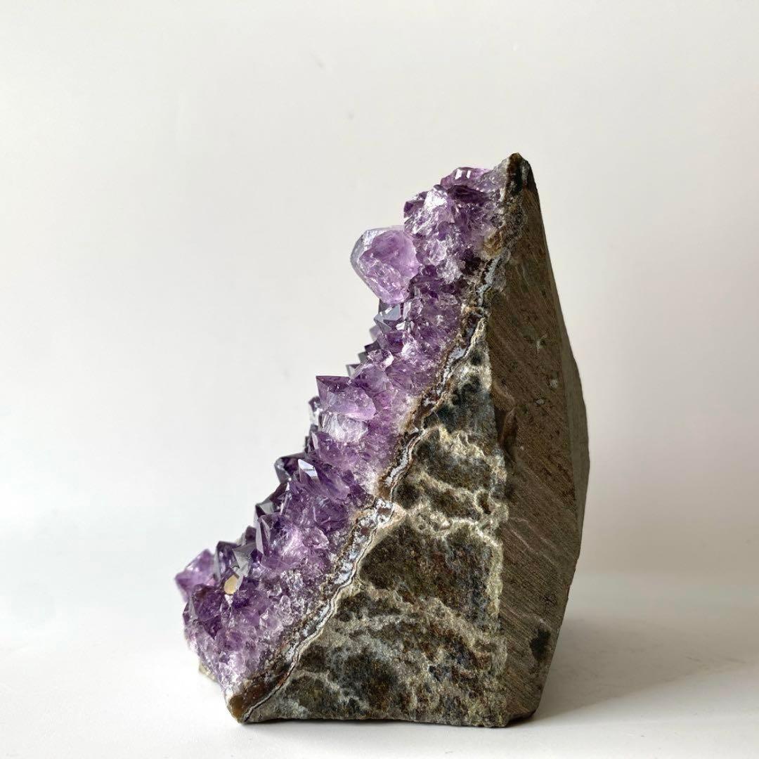 高品質 アメジスト クラスター 730g美結晶☆美極濃紫