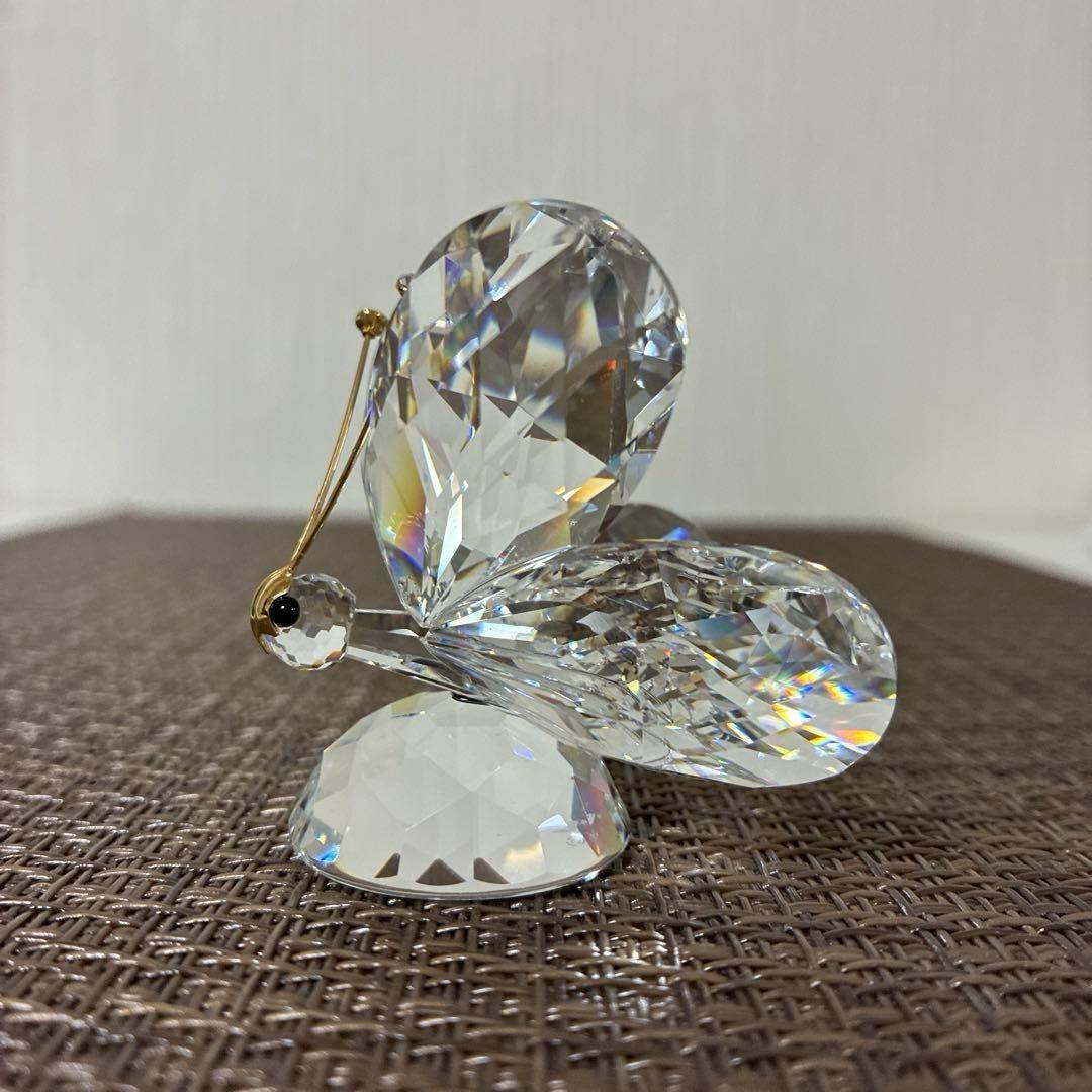 スワロフスキー クリスタル　蝶(Ｌ) 飾り　置物