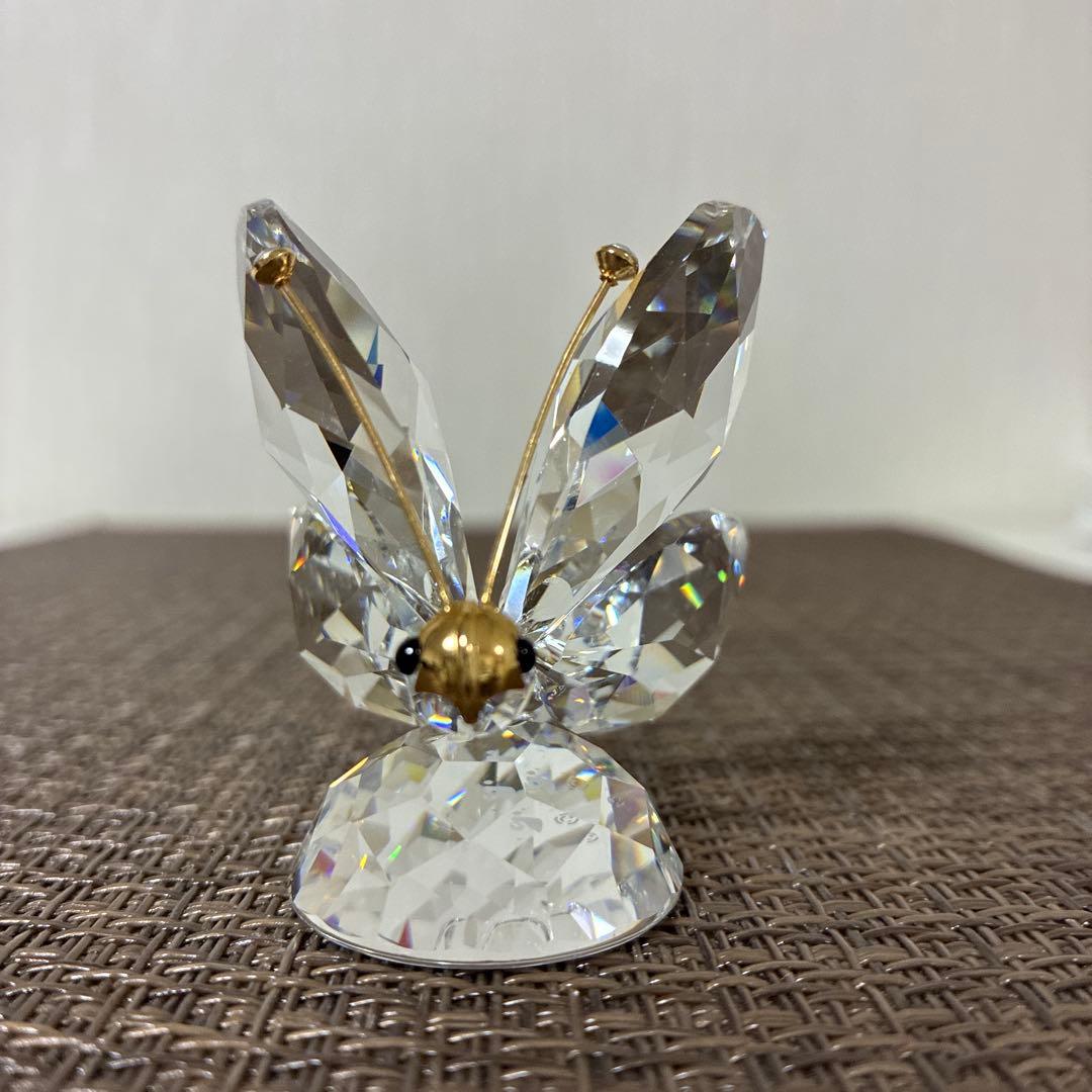 スワロフスキー クリスタル　蝶(Ｌ) 飾り　置物