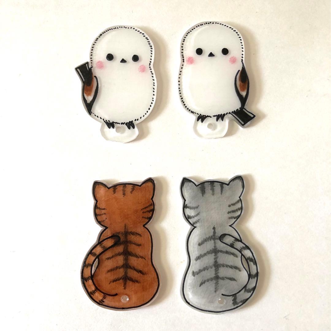 茉莉花　シマエナガとピンクのウェルカムリース　ワイヤークラフト