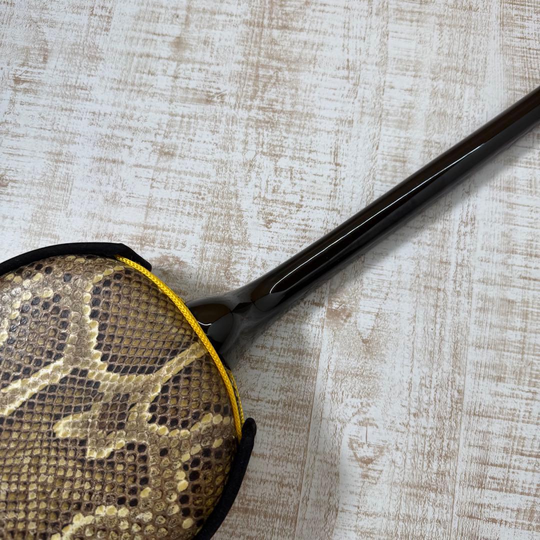 三線 本皮 本革 蛇皮 蛇革 三味線 琉球 沖縄　付属品多数