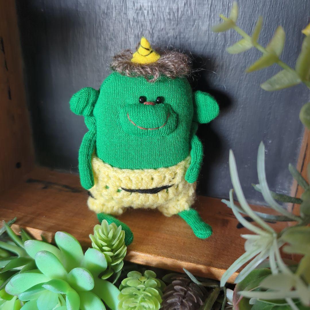 ソックモンキー　ハンドメイド　手作り　鬼　鬼のパンツ　節分　ソックスモンキー