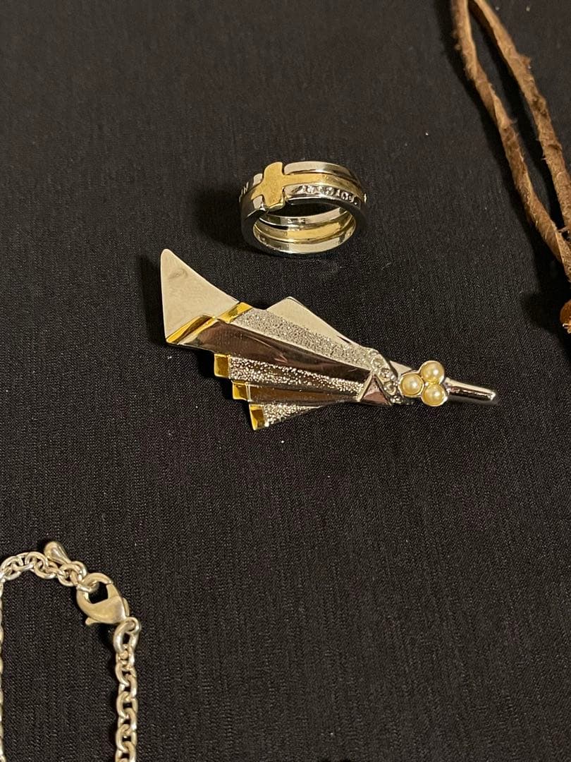 祖母の遺品アクセサリーセット925刻印指輪18k刻印サンゴのネックレス