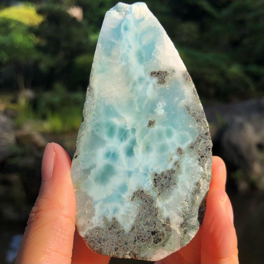 ラリマー　プレート　ドミニカ共和国　ラリマー原石